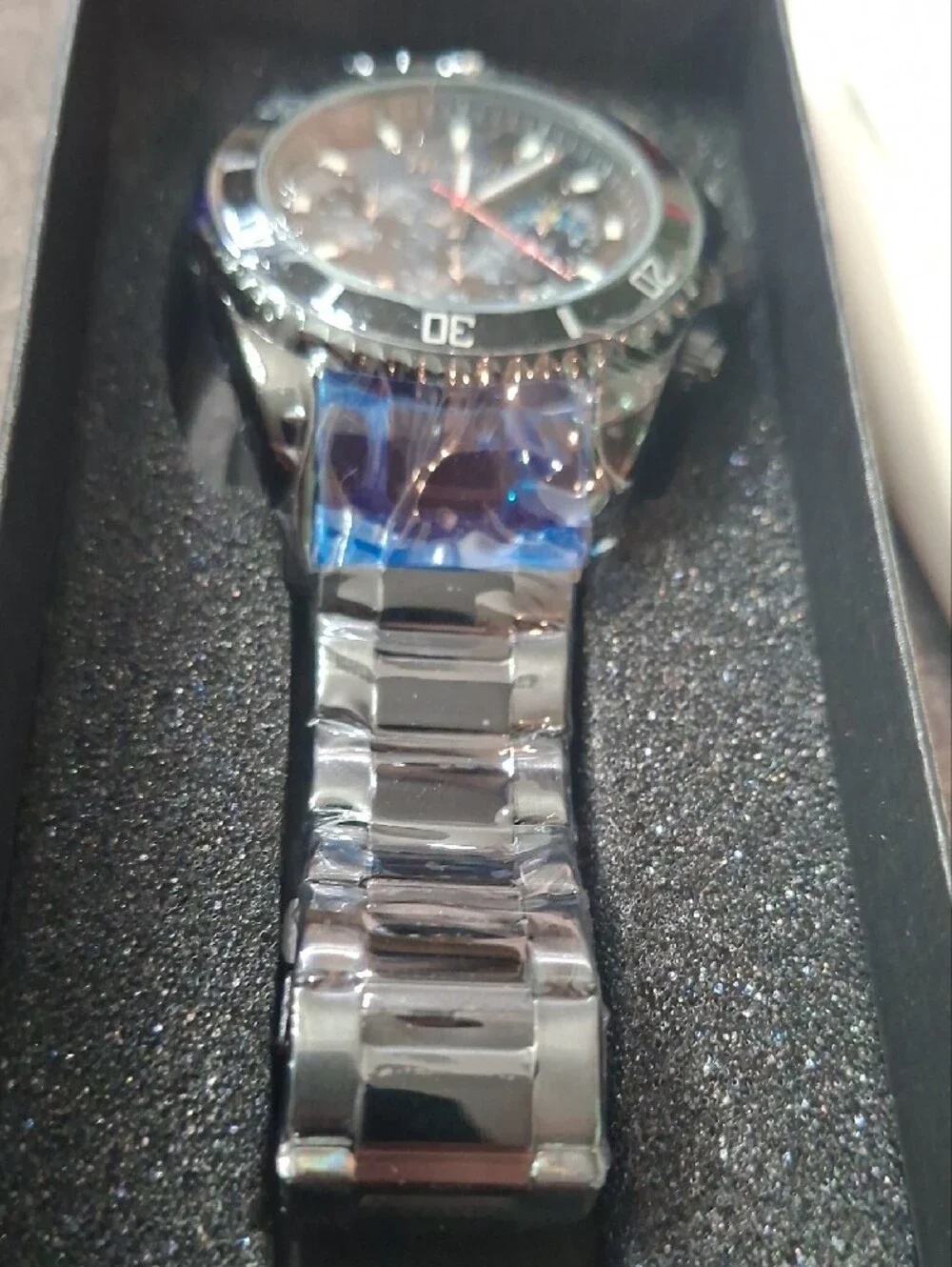 Black Men's Wristwatch with Metal Bracelet - WISHDTIL